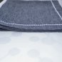 Pearl string Embroidered Navy Blue Linen Blend Placemats- Set of 4