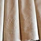 Linen Blend Placemats with Sashiko Embroidery - Handmade Beige Cloth Placemats - Set of 4