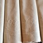 Linen Blend Placemats with Sashiko Embroidery - Handmade Beige Cloth Placemats - Set of 4