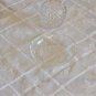 White Tablecloth with Applique Flowers - Handmade Square Table Cloth with Applique Work