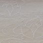 Linen Blend Table Runner with Sashiko lotus flower embroidery -