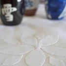 White dinner napkins Applique cloth napkins Holiday table