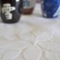 White dinner napkins Applique cloth napkins Holiday table