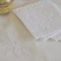 White dinner napkins Applique cloth napkins Holiday table