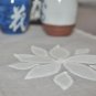White dinner napkins Applique cloth napkins Holiday table