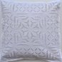 White cushion cover Throw pillow cover in applique Cotton cushion cover