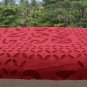 Red Bedspread with Applique bedcover coverlet cotton blanket throw