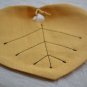 Yellow Leaf Coasters with beads - Handmade Beverage Coasters - Set of 4 Drink Coasters
