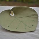 Green Leaf Coasters with beads - Drink Coasters - Beverage Coasters - Set of 4