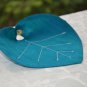 Natural Silk leaf coasters with beads Blue coaster Drink Coasters- Set of 4
