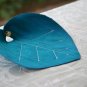 Natural Silk leaf coasters with beads Blue coaster Drink Coasters- Set of 4