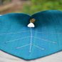 Natural Silk leaf coasters with beads Blue coaster Drink Coasters- Set of 4