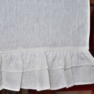Linen Blend Table Runner with ruffles on the ends frills boho runner chic runner