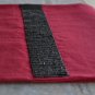 Rio Red Table Runner with Black Beads Handmade