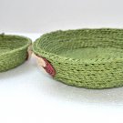 Pineapple fiber baskets bowls set of 2
