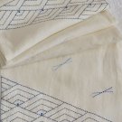Table runner with sashiko embroidery in blue Handmade tablerunner Japanese embroidery table linen