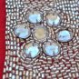 Red placemats with crystal and beads Diamond shine holiday table Handmade place mats - set of 2