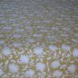 Beige Bedspread with white Suzani embroidery Beige Coverlet Fawn Bedcover with floral pattern