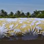 Beige Bedspread with white Suzani embroidery Beige Coverlet Fawn Bedcover with floral pattern