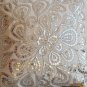 Ivory white throw pillow with sequin - Flower sequin - Silver Pillow