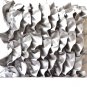 Silver grey ruffled throw pillow - 16X16 Designer Pillow - Gray cushion cover