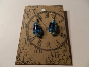Blue Rodelle beads with blue square beads