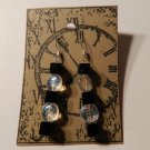 Black square with clear with transparent checkers beads