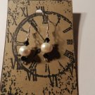 Fresh water pearls with black crystals
