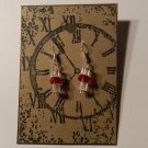 Red Rodelle beads with clear square beads