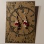 Red Rodelle beads with clear square beads