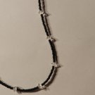 Crystals with black seed beads