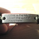 Love is the key to open the gate of happiness, leather adjustable