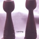 Indian Rosewood Candlesticks