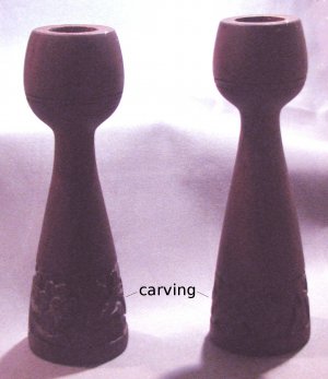 Indian Rosewood Candlesticks