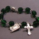 Green Faceted Rosary Bracelet