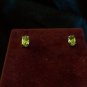 Peridot Oval Stud Earrings
