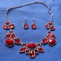 *SALE* Oxidized Red Ornate Necklace & Earring Set
