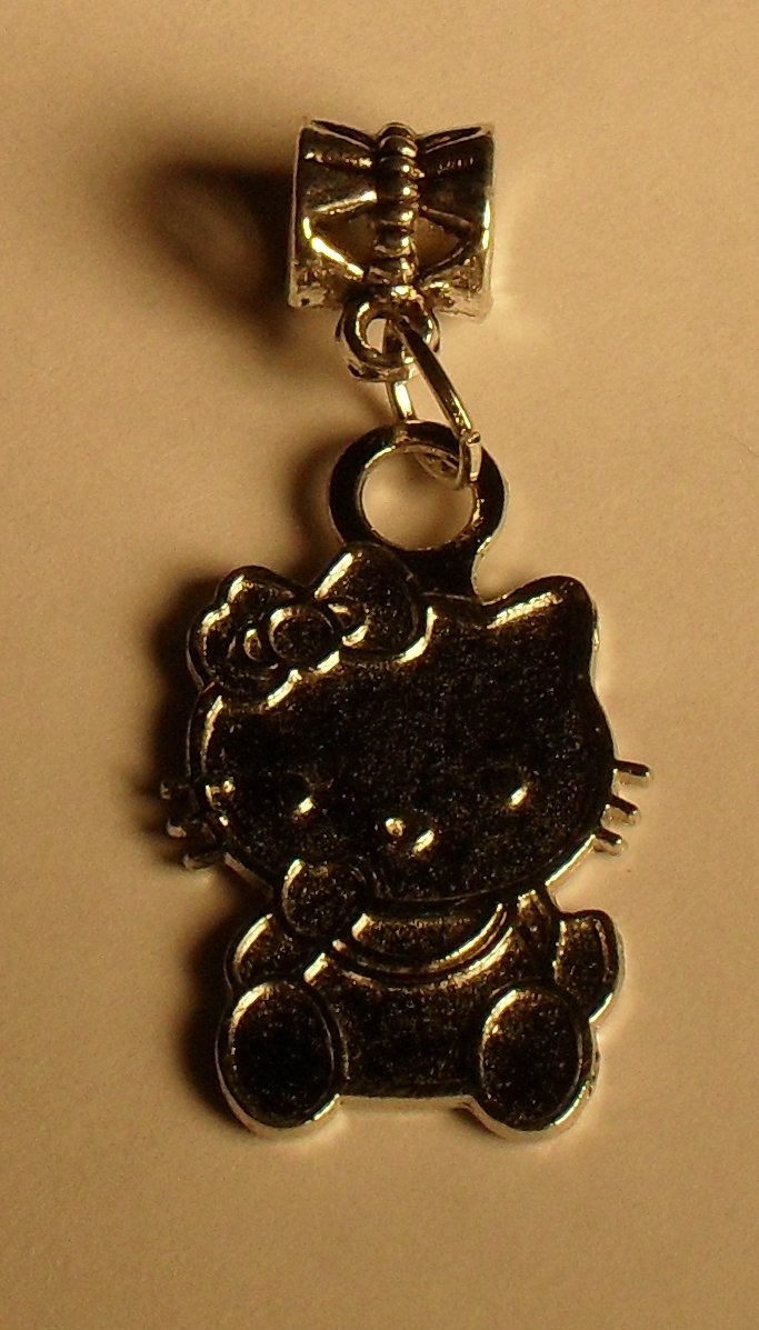 Silver Kitty Full Body Charm