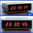 CK-1 LED Six Digit Clock with Seconds 12 / 24 Hour Clock