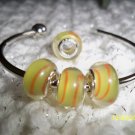 Yellow-orange 925 Euro Beads
