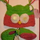 Baby Owl Beanie and Booties