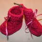 pink baby booties