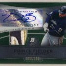Prince Fielder 2010 Autographed Patch Refractor #PAR-PF Rangers Tigers Brewers