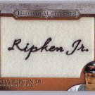 Cal Ripken  2012 Topps Historical Stitches Patch Card #HS-CR Orioles