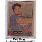 Matt Kemp RC 2005 Bowman Heritage Mahogany SP #260 1951  Dodgers