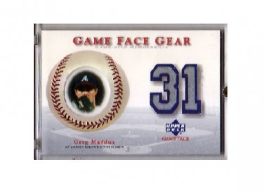 Greg Maddux 2003 Upper Deck Game Face Gear Jersey #GM2 Braves Dodgers