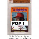 Lou Brock 1975 Topps Mini #2 Highlights BGS 7 Cardinals, HOF