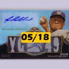 Yovani Gallardo #/18 Auto 2012 Triple Threads Autographed Relics #TTAR-13 Brewers