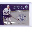 Carlo Colaiacovo 2005-06 SP Authentic Scripts Autograph RC #SS-CC Red Wings Leafs