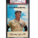 Mickey Mantle 1971 NY Yankees Clinic Schedule Postcard PSA 6
